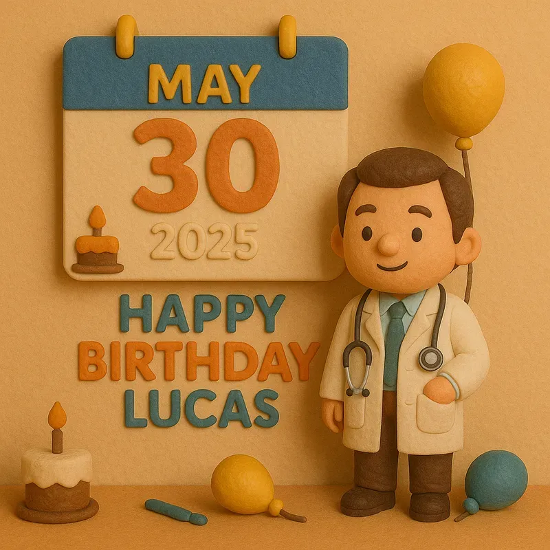 Charming 3d Clay Birthday Scenes