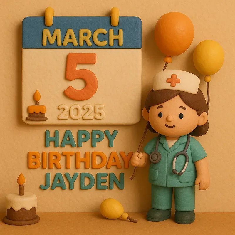 Charming 3d Clay Birthday Scenes
