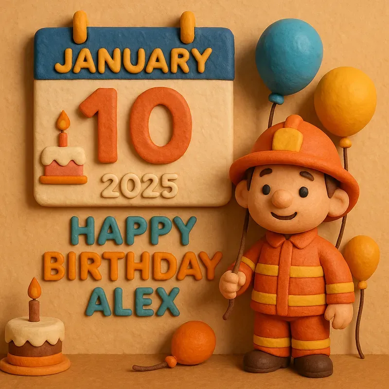Charming 3d Clay Birthday Scenes