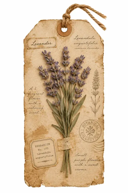 Vintage Flower Junk Journal Tags Ephemera
