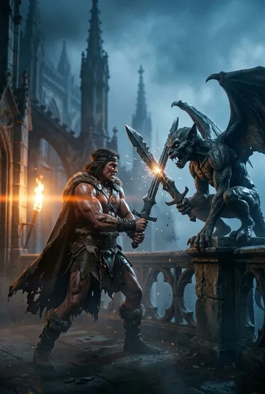 1980s Dark Fantasy Action Stills