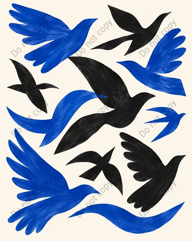 Paper Cutout Abstract Art Prints