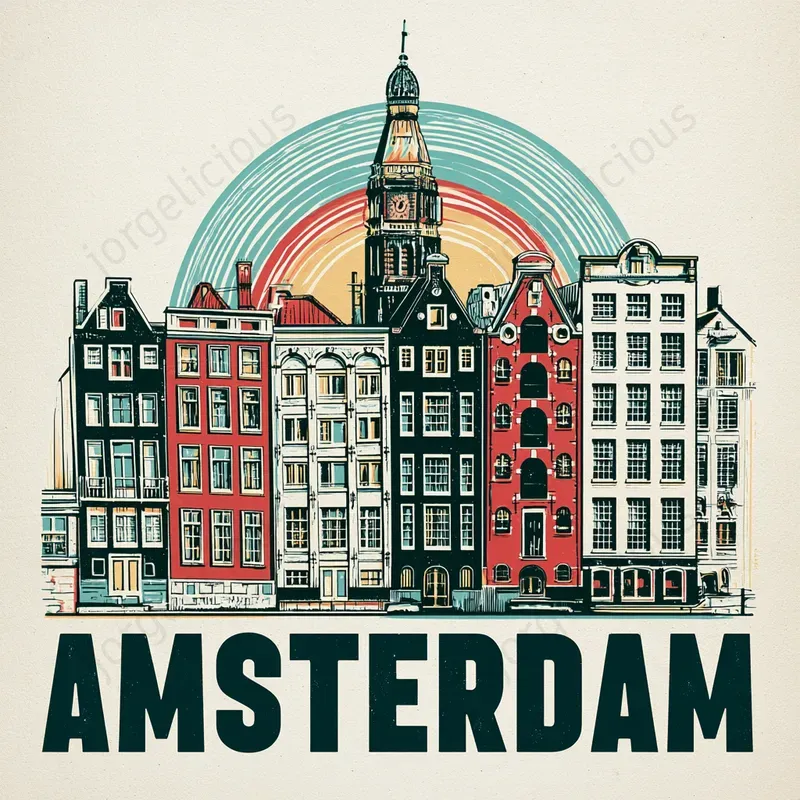 Retro Landmark Travel Poster Designs