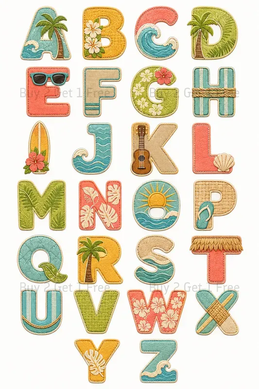 Embroidery Alphabet Design Sheets