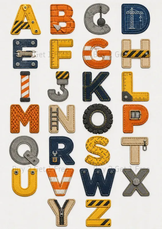 Embroidery Alphabet Design Sheets