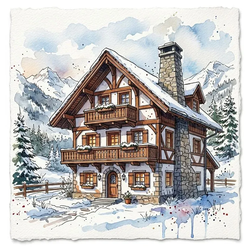 Architectural Watercolor Sketches
