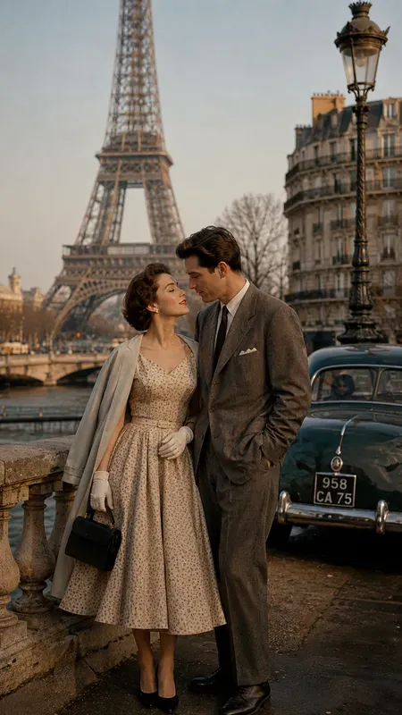 1950s Romance Couple Wallpapers