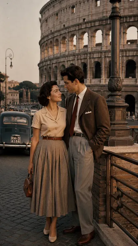 1950s Romance Couple Wallpapers