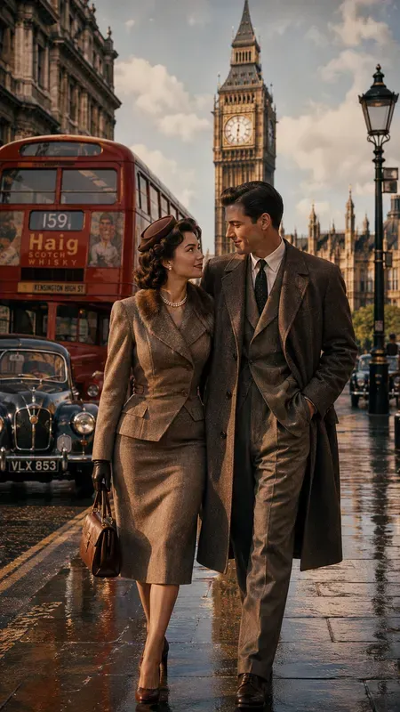 1950s Romance Couple Wallpapers
