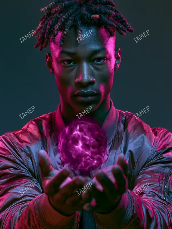 Neon Mystic Portrait Photos