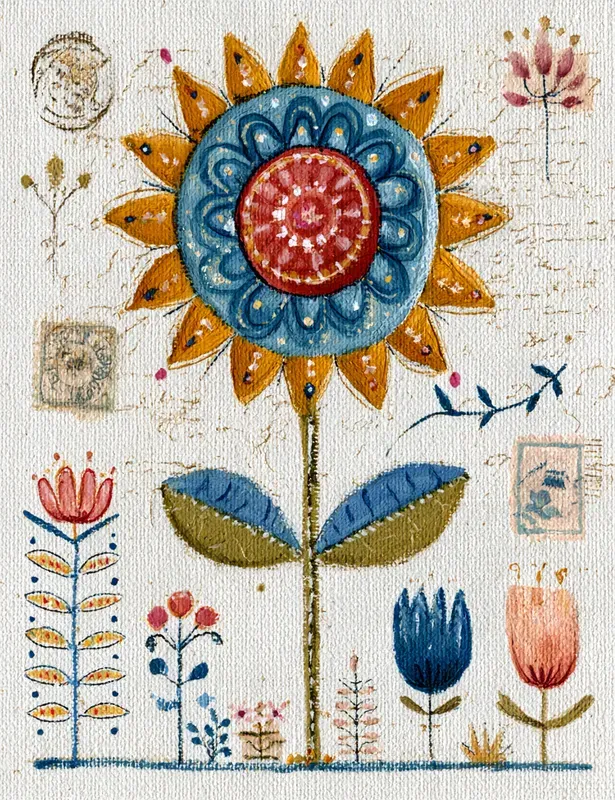 Painted Animals Junk Journal Half Papers