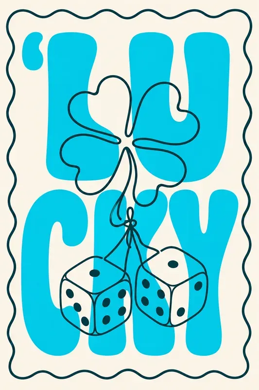 Retro Wavy Line Art Typography Posters
