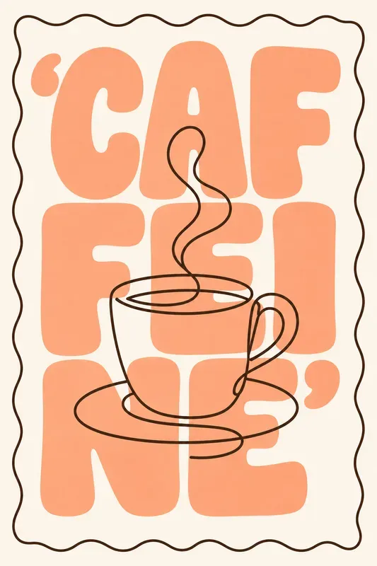 Retro Wavy Line Art Typography Posters