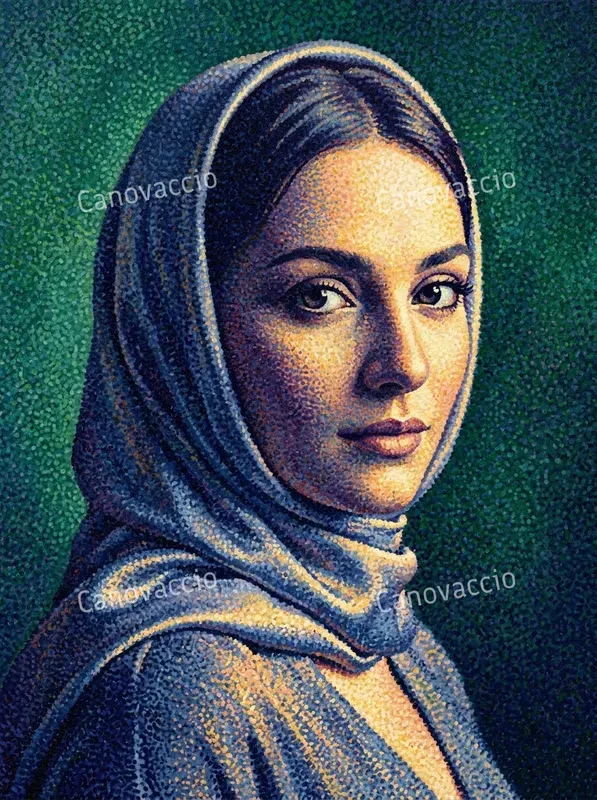 Neoimpressionist Pointillist Portraits