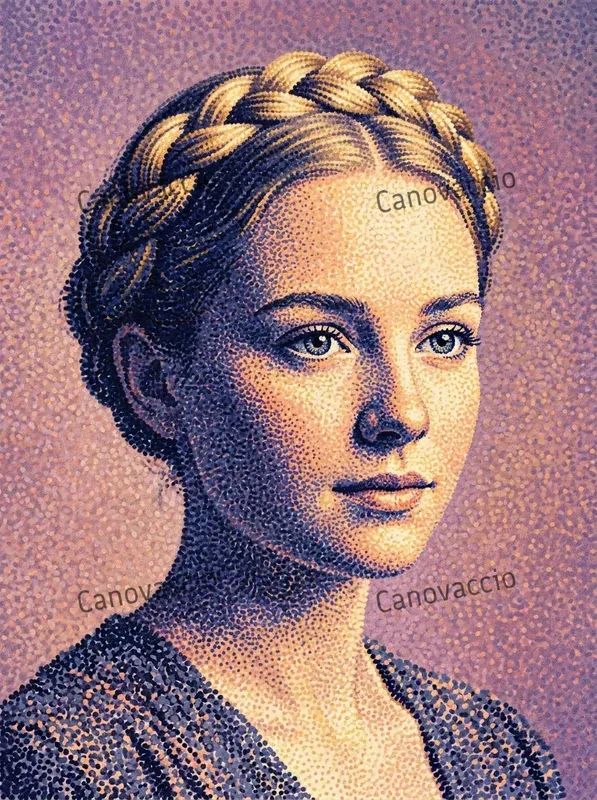 Neoimpressionist Pointillist Portraits