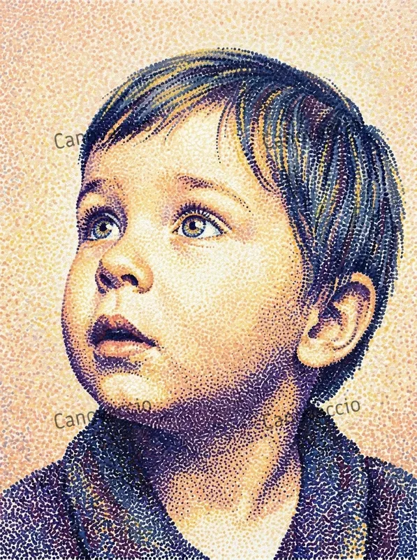 Neoimpressionist Pointillist Portraits