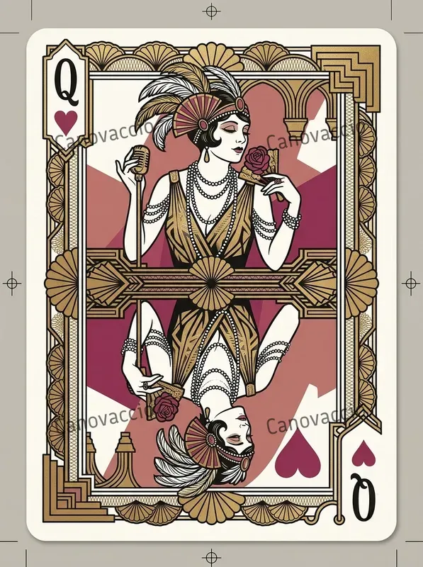 Art Deco Luxury Playing Card Faces
