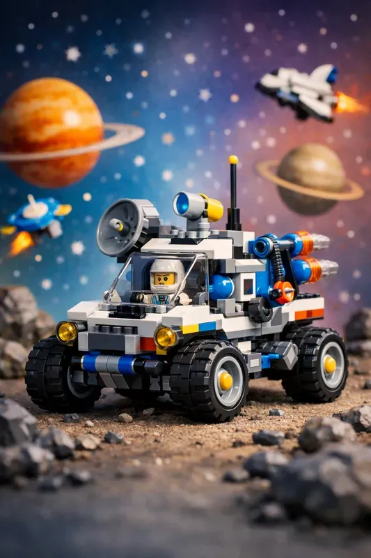 Cinematic Lego Space Toys 4K