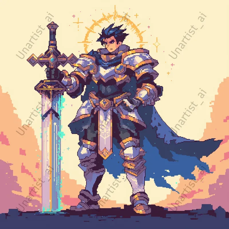 Retro DnD Characters Pixel Art Style