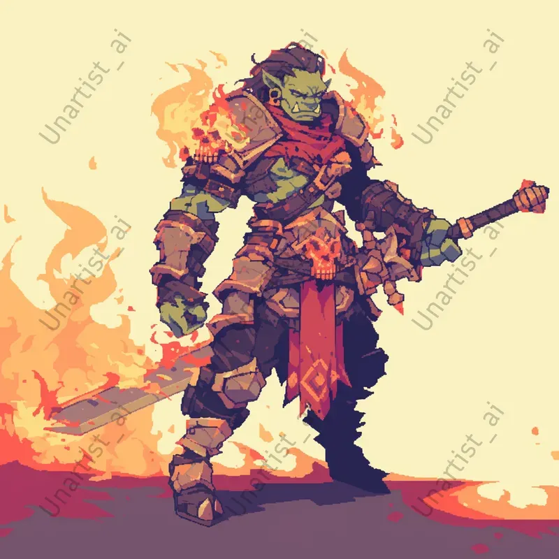 Retro DnD Characters Pixel Art Style