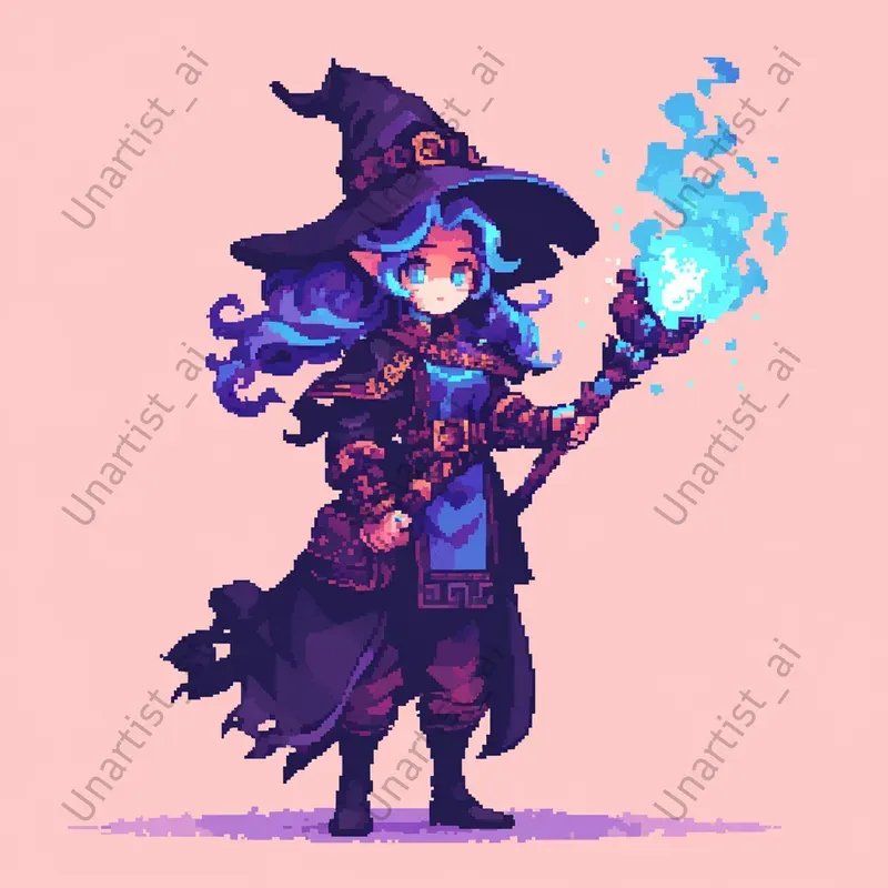 Retro DnD Characters Pixel Art Style
