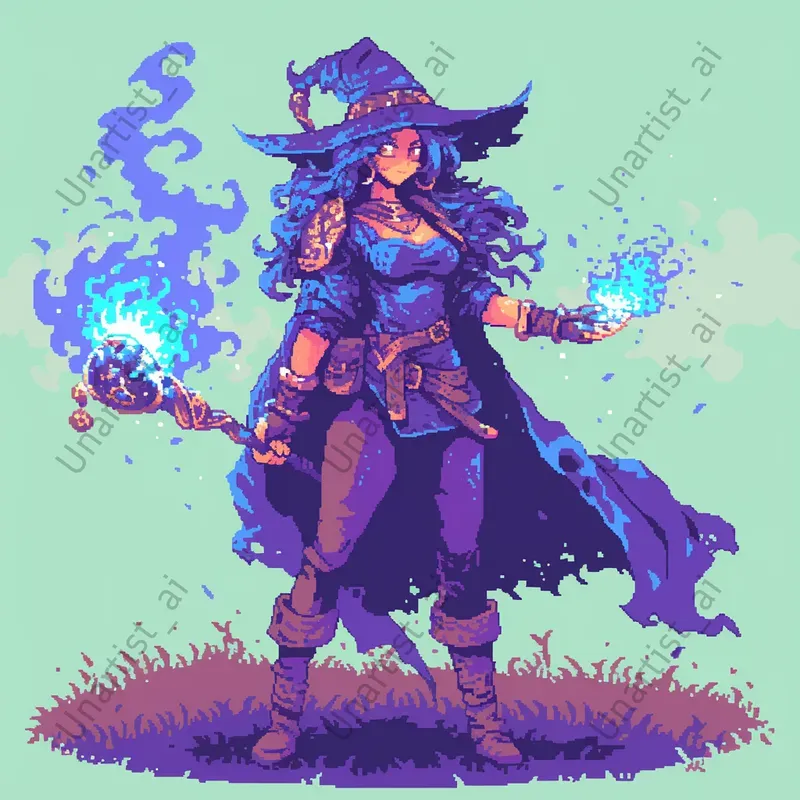 Retro DnD Characters Pixel Art Style