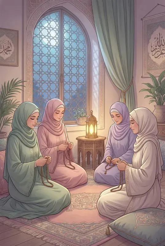 Muslim Families Daily Lives In Ramadan