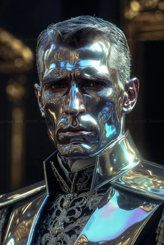 Liquid Chrome Emperor Portraits