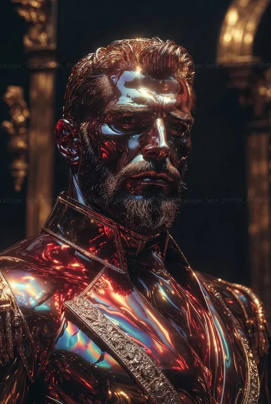 Liquid Chrome Emperor Portraits