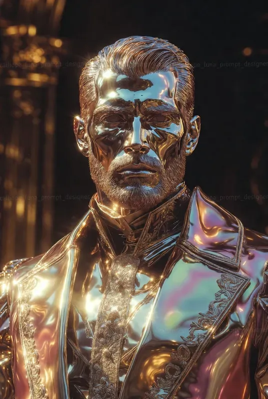 Liquid Chrome Emperor Portraits