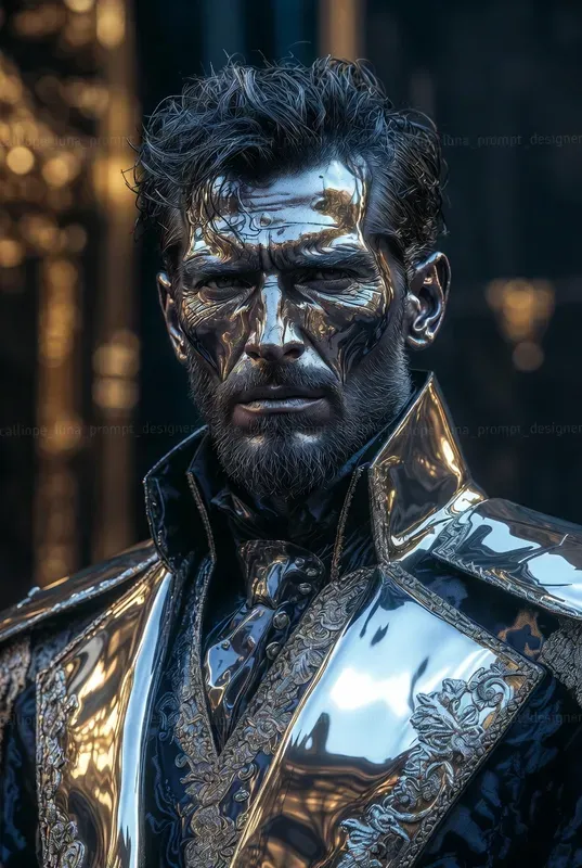 Liquid Chrome Emperor Portraits