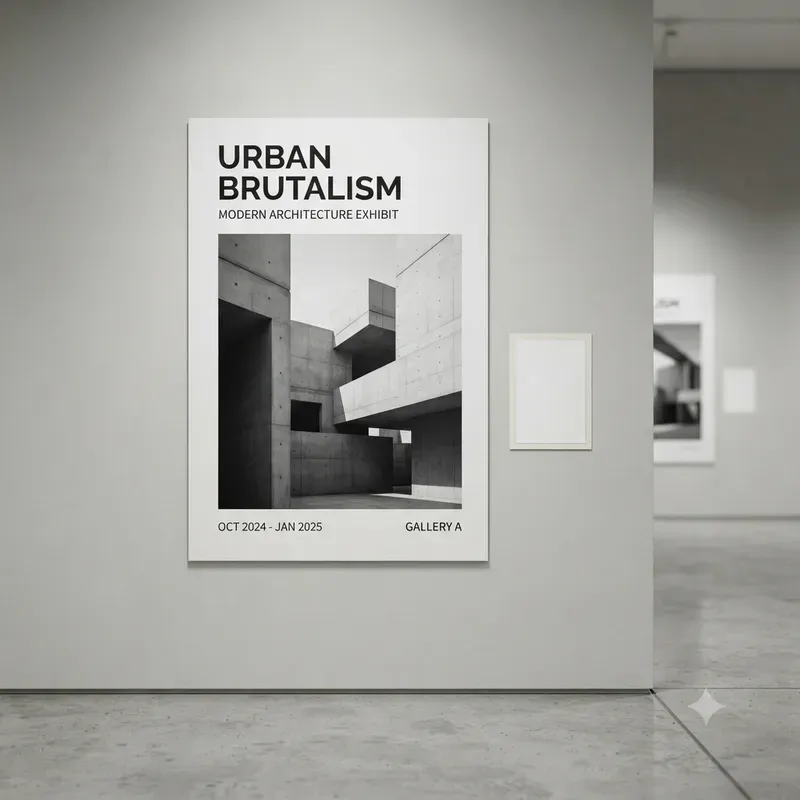 Museum Label Poster Mockup Systems