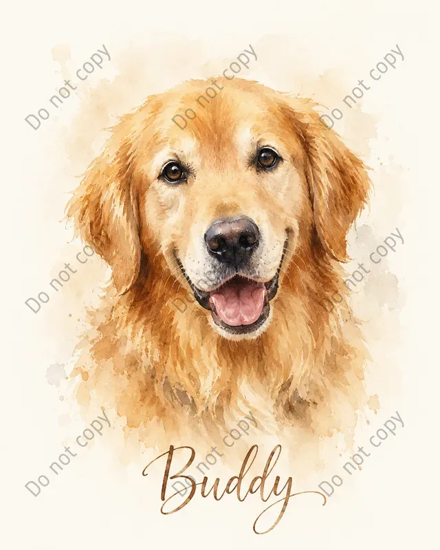 Watercolor Pet Portrait Prints