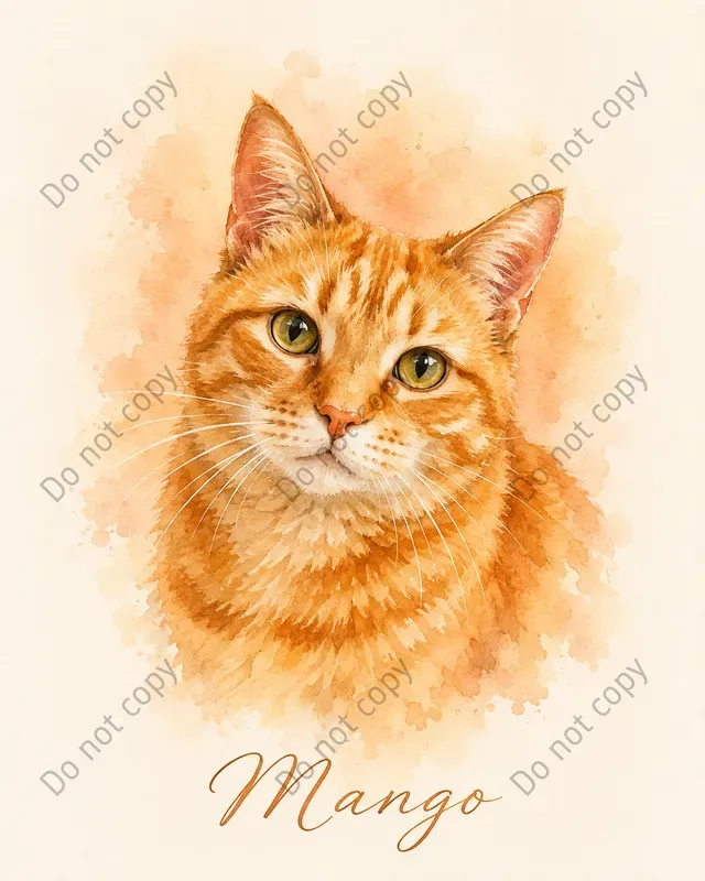 Watercolor Pet Portrait Prints