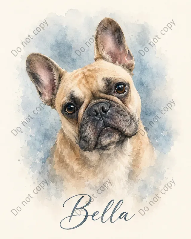 Watercolor Pet Portrait Prints