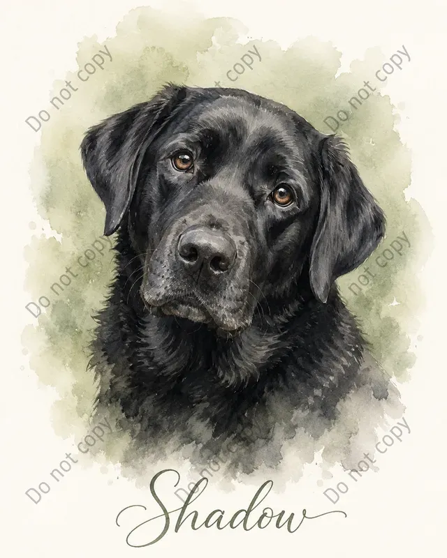 Watercolor Pet Portrait Prints