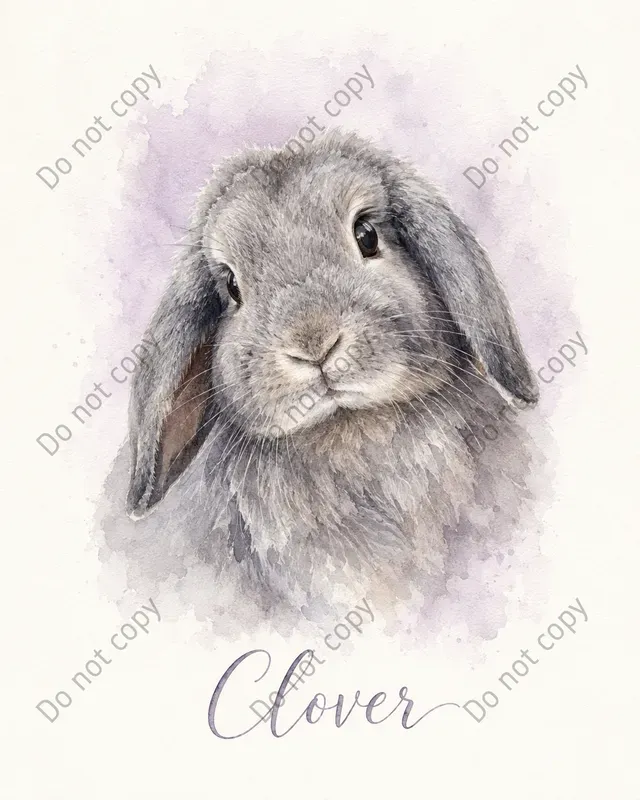 Watercolor Pet Portrait Prints