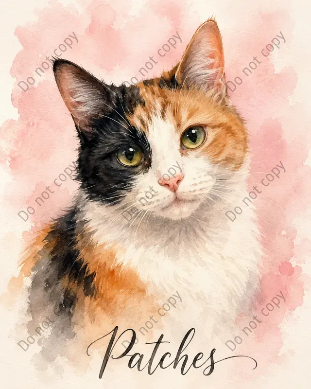Watercolor Pet Portrait Prints