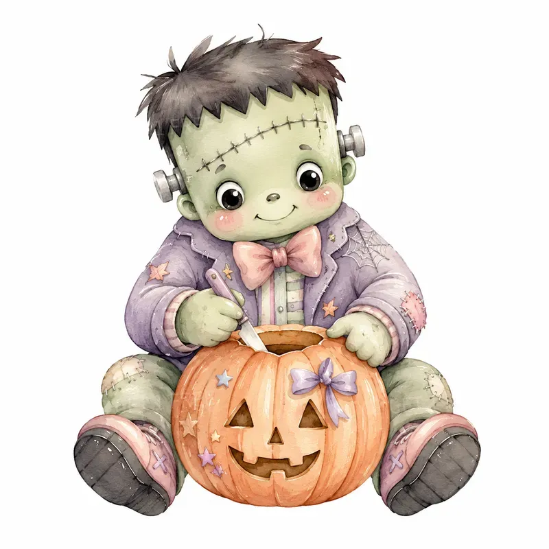Shabby Pastel Halloween Creatures