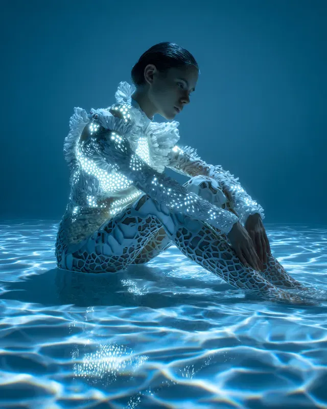 Biomorphic Kinetic Fashion Art