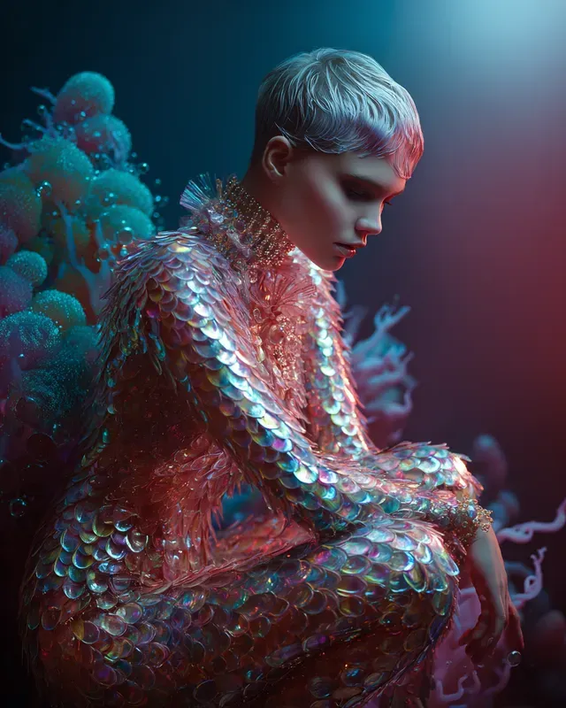 Biomorphic Kinetic Fashion Art