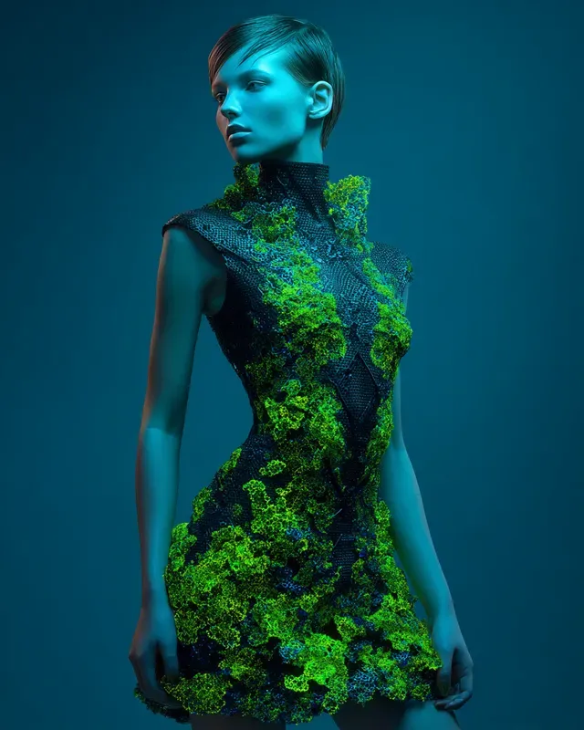 Biomorphic Kinetic Fashion Art