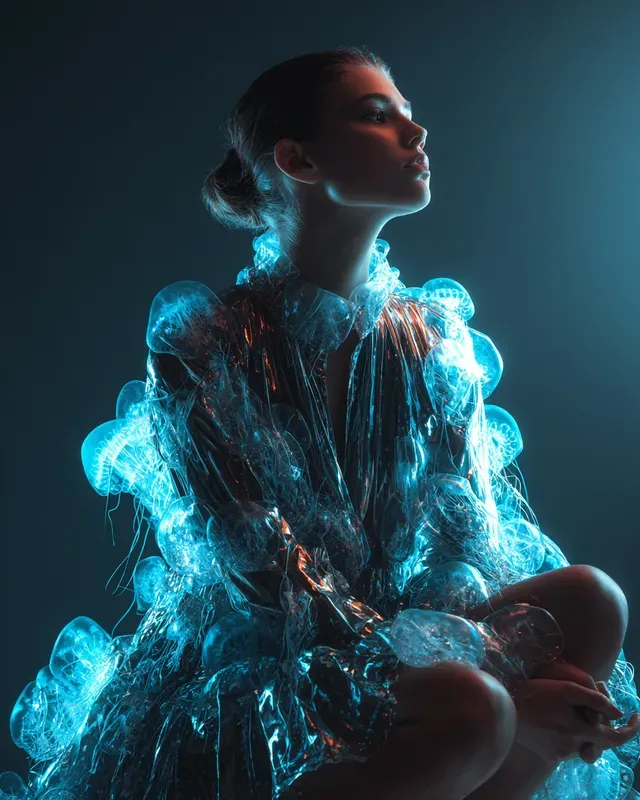 Biomorphic Kinetic Fashion Art