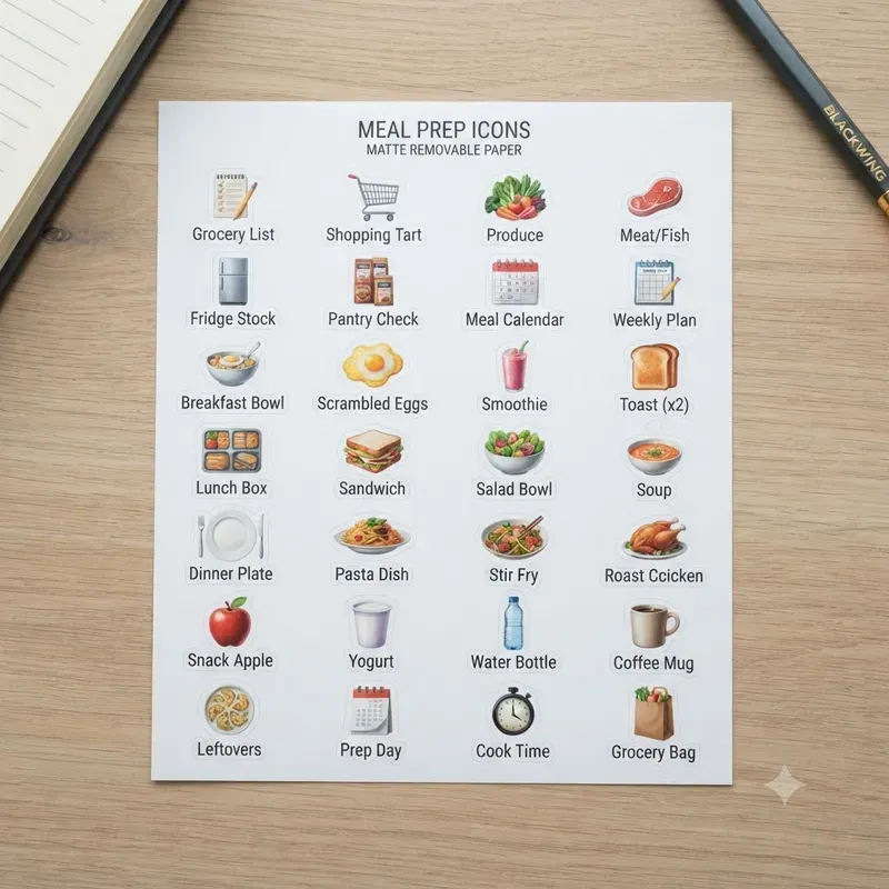 Planner Sticker Icon Sheet Builders
