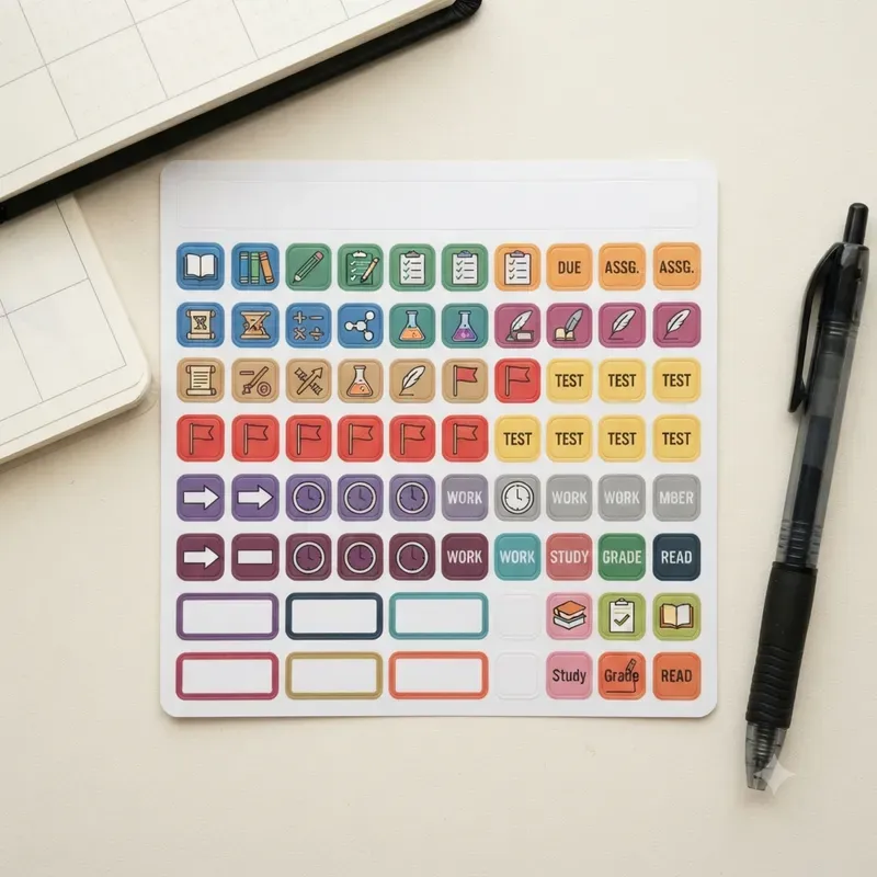 Planner Sticker Icon Sheet Builders