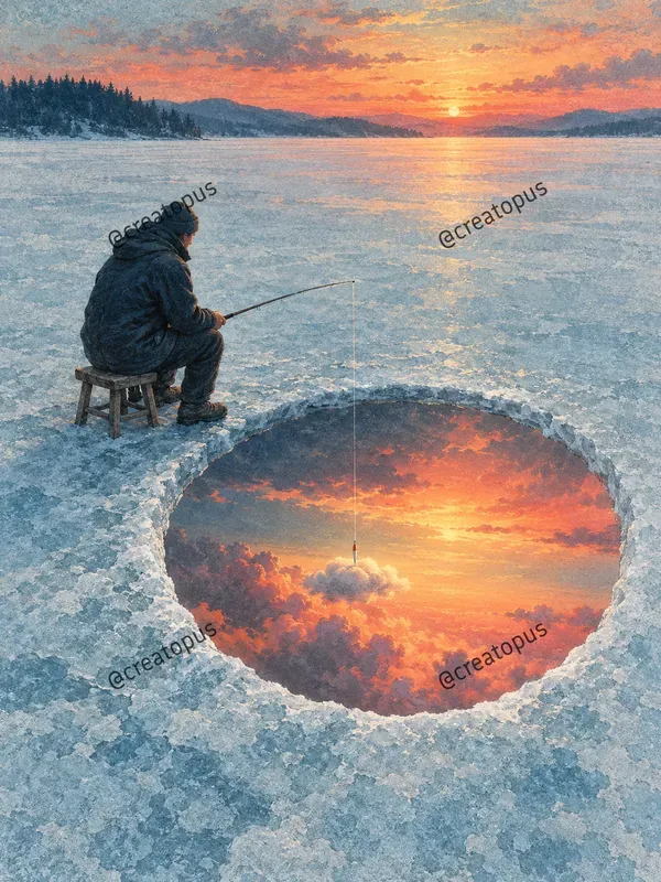 Surreal Fishing Dreamscape Art Prints