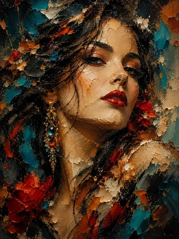 Liquid Brushwork Expressive Portraits