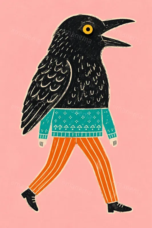 Naive Folk Art Animal Hybrid Gens