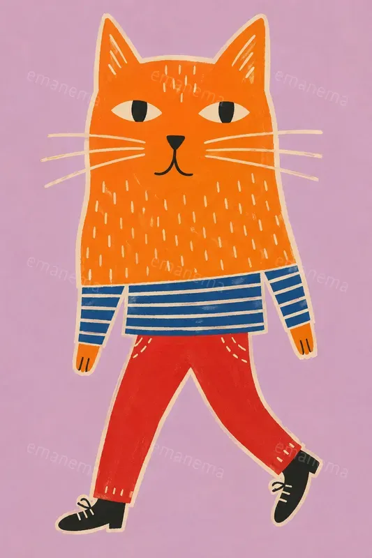 Naive Folk Art Animal Hybrid Gens