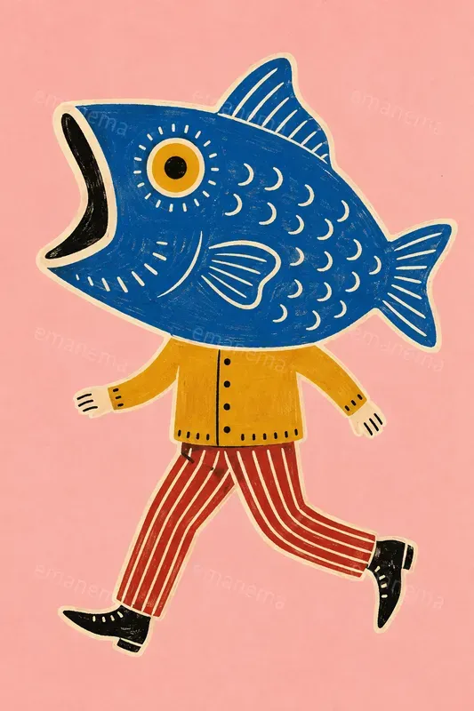 Naive Folk Art Animal Hybrid Gens